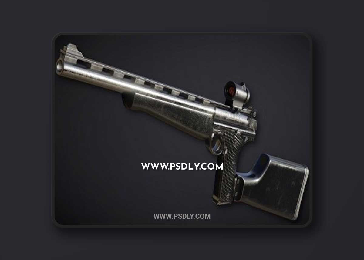 AutoMag Pistol 3D Model