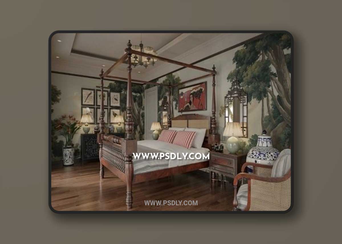 Bedroom Interior by Dang Hieu 3D Model