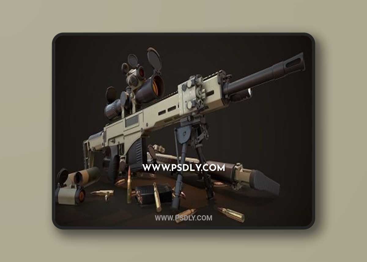 Chukavin SVC-h semi-automatic sniper 3D Model