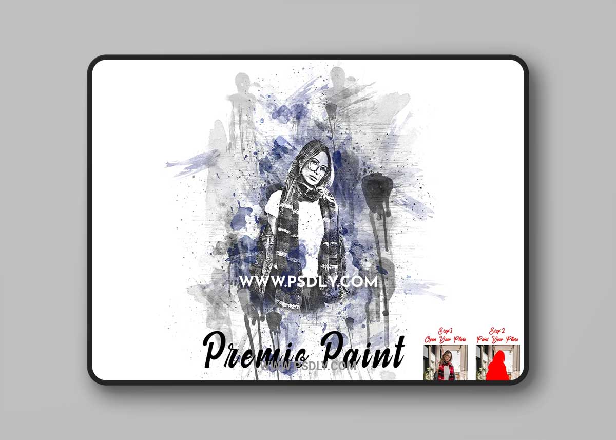 CreativeMarket - Premio Paint Photoshop Action 7528300