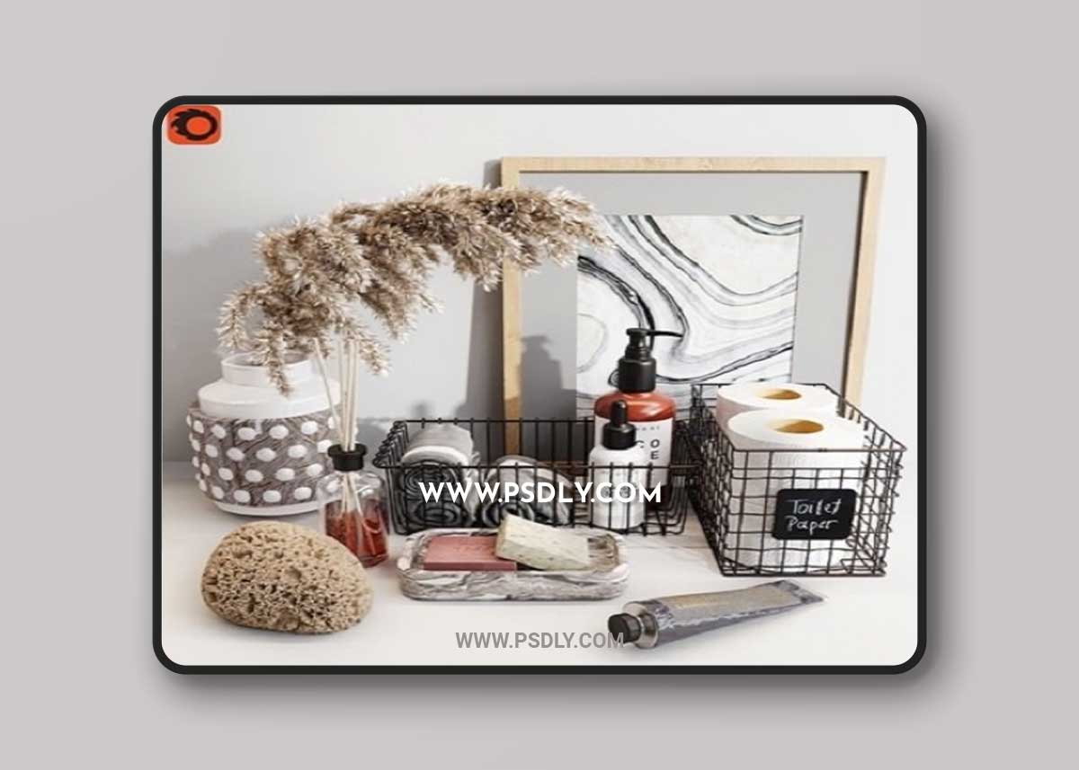 Decorative Set for a Bath 4 3D Model