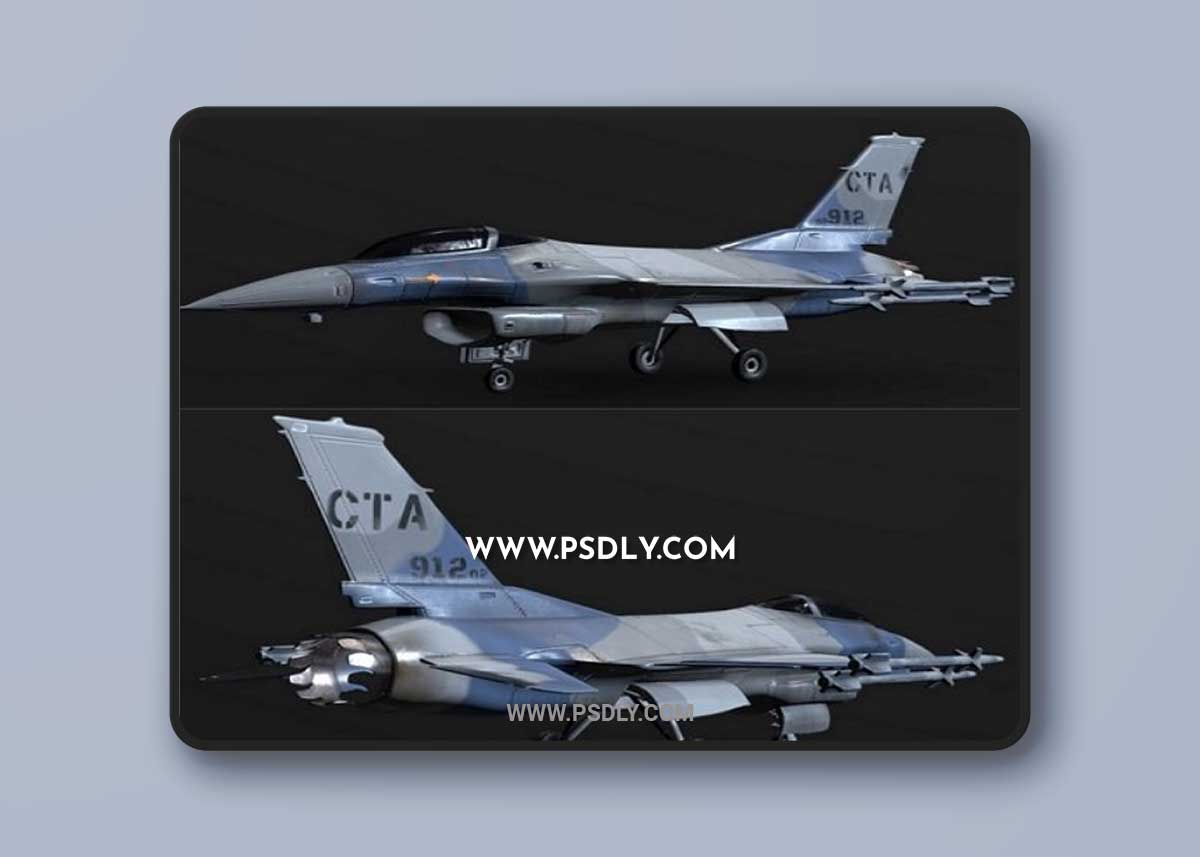 F16 Jet 3D Model