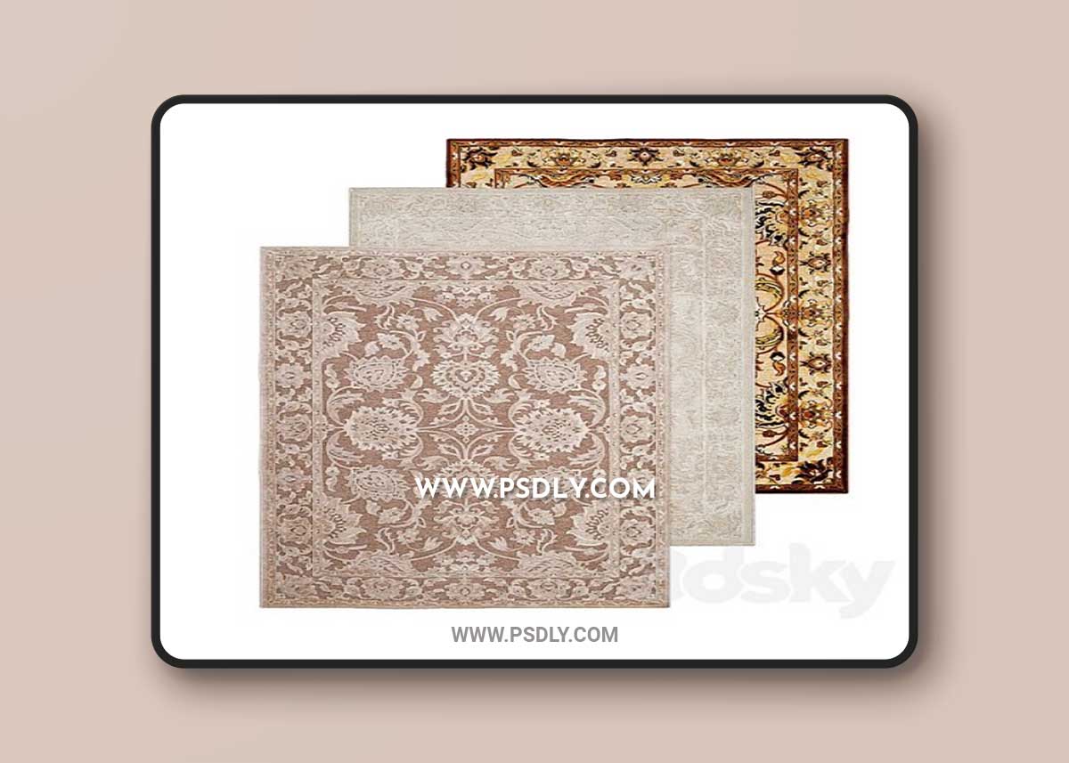 Khaki Area Rug 3D Model