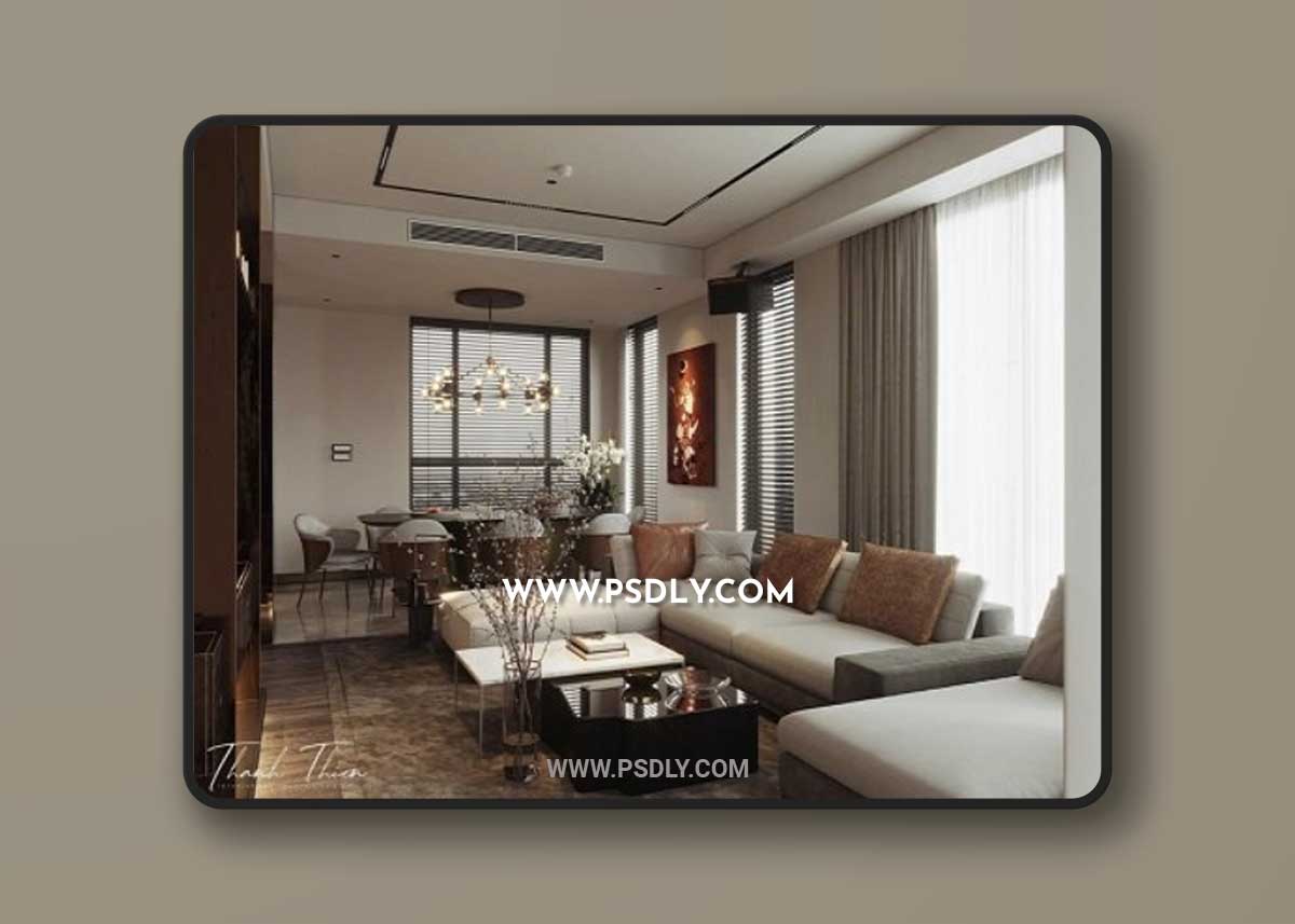 Living Room - Kitchen Interior By Ngo Thanh Thien