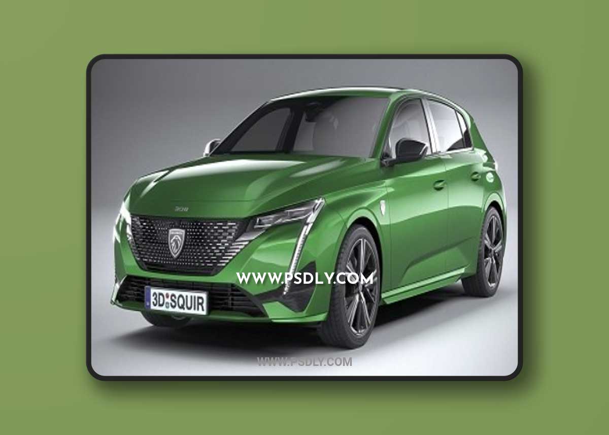 Peugeot 308 2022 3D Model