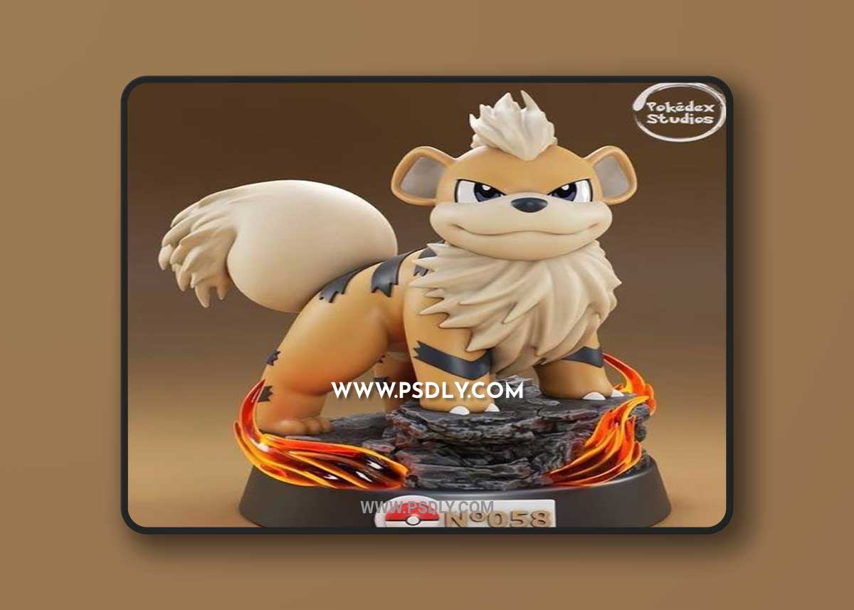 Pokedex Studios May 2022 - Eevee, Growlithe, Poke Ball, Great Ball 3D Print