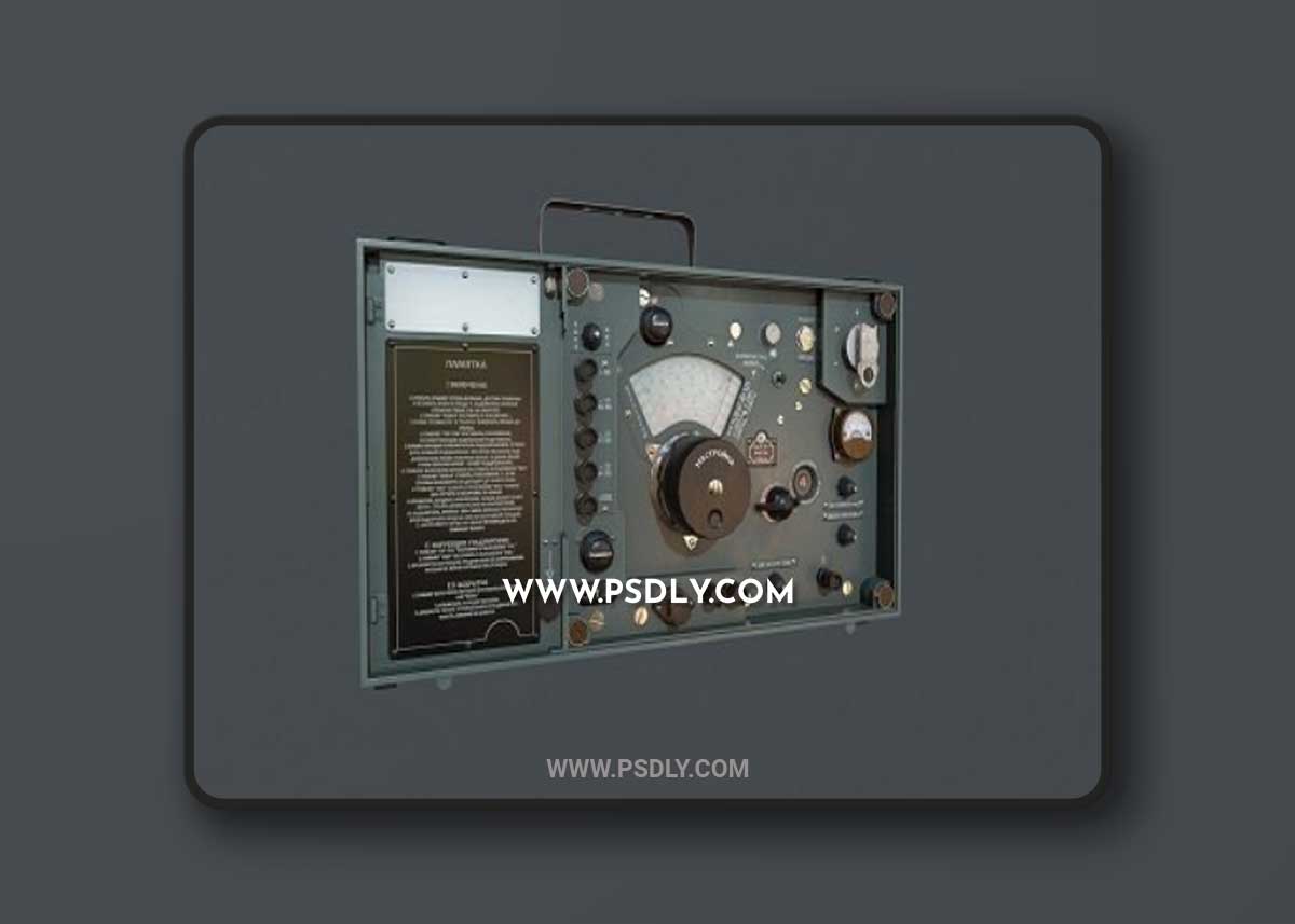 Soviet Military Radio 3D Model