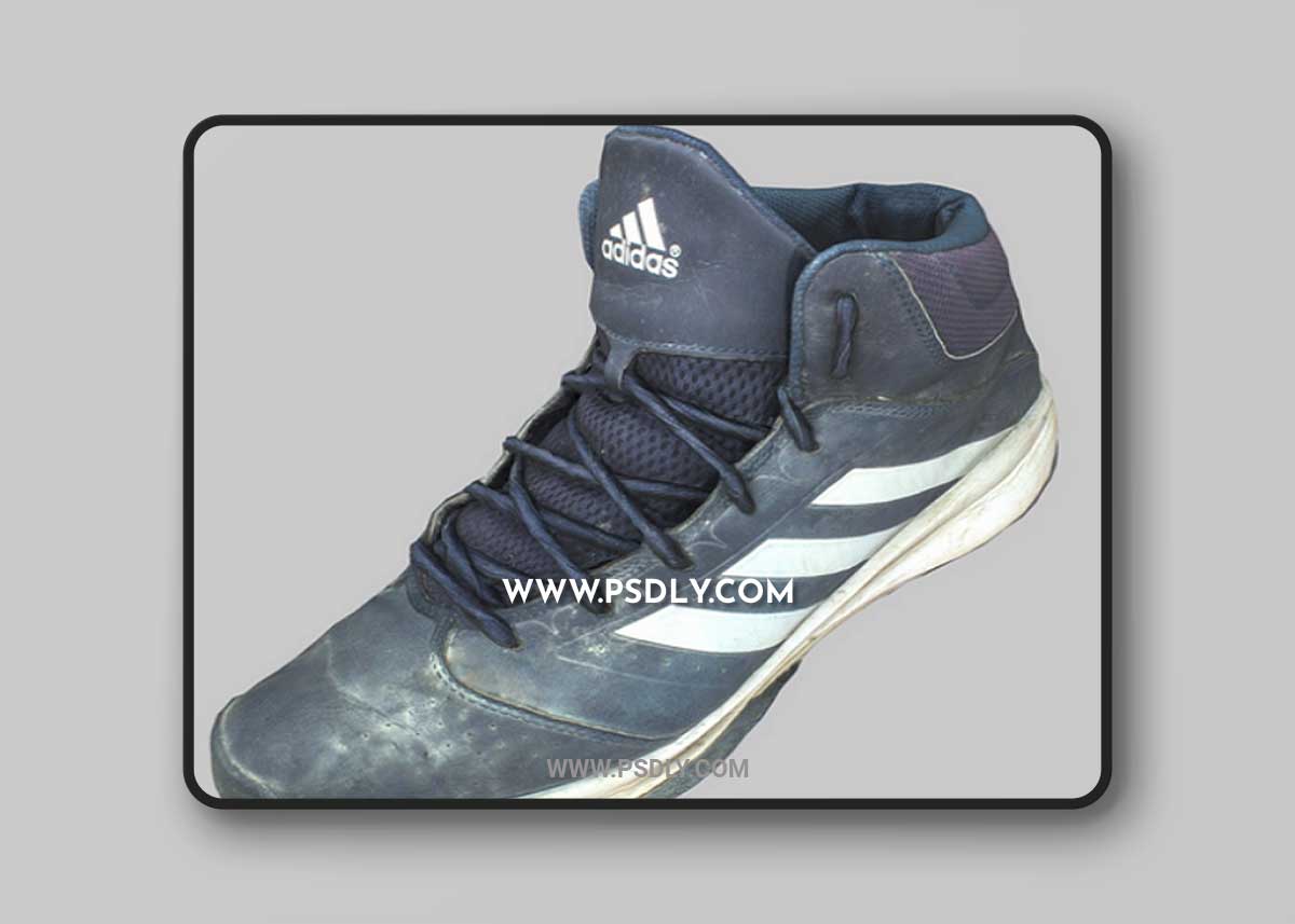 Worn old sneaker shoe 3D Model
