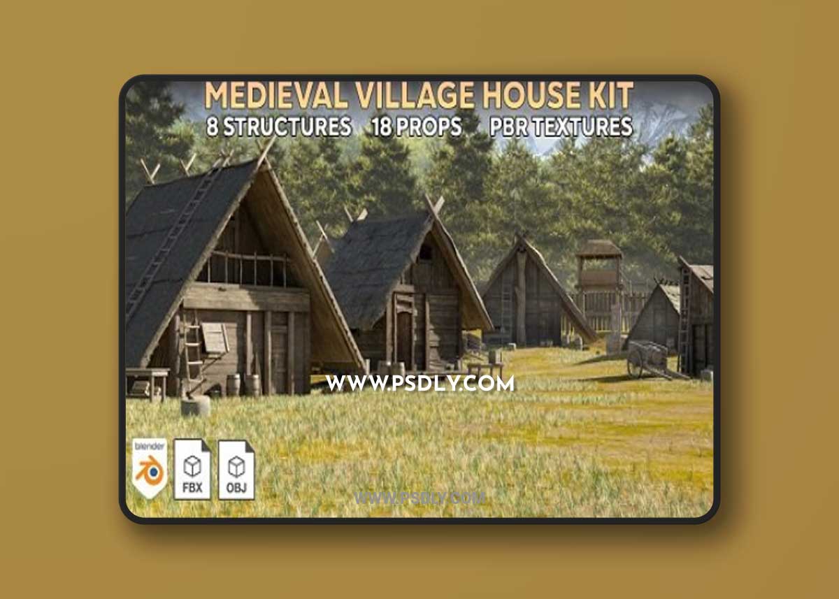 Artstation - Village House Kit 3D Model