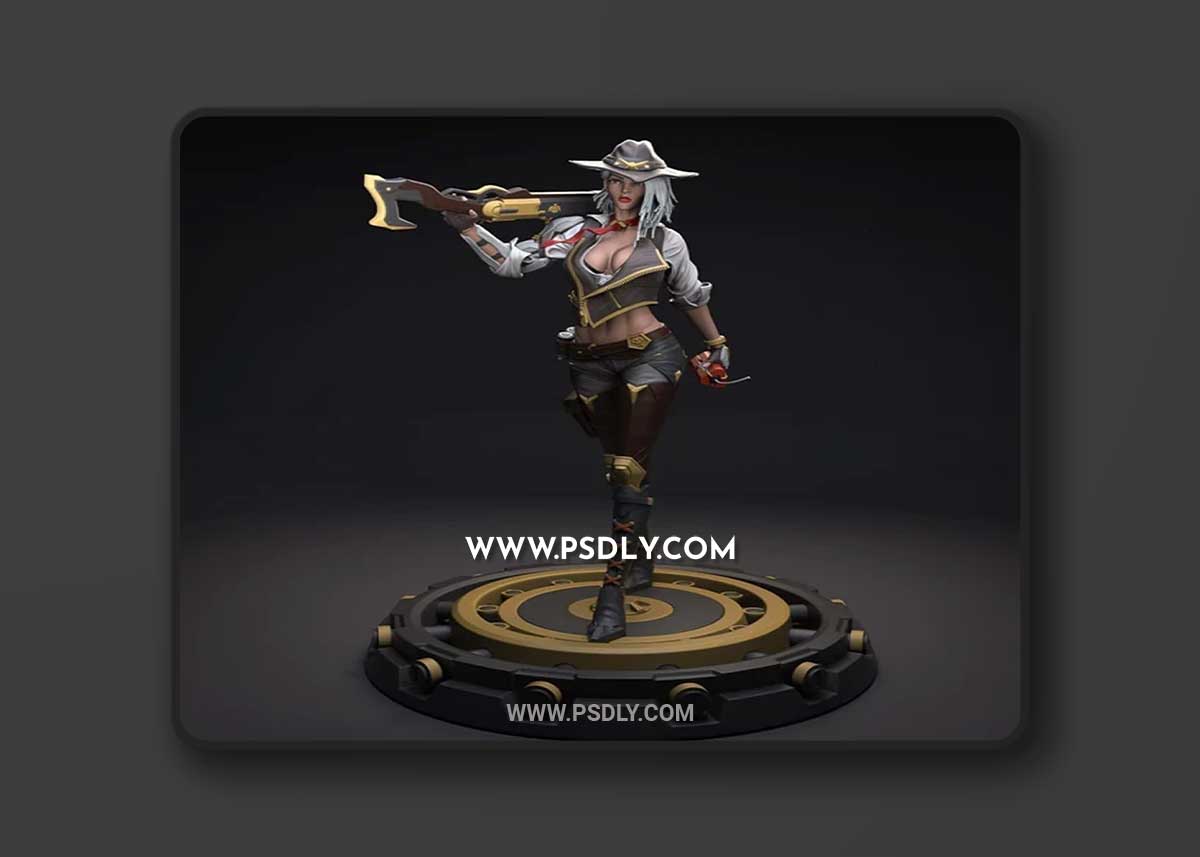 Ashe Overwatch 3D Print 3D Model