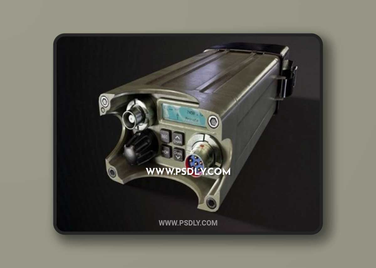 Barrett PRC-2080+ Tactical VHF radio system 3D Model