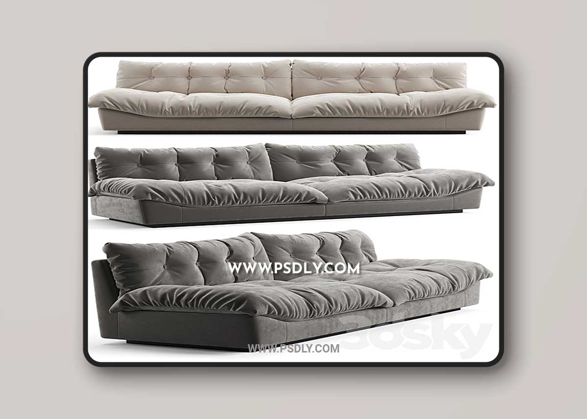Baxter Milano Sofa 3D Model