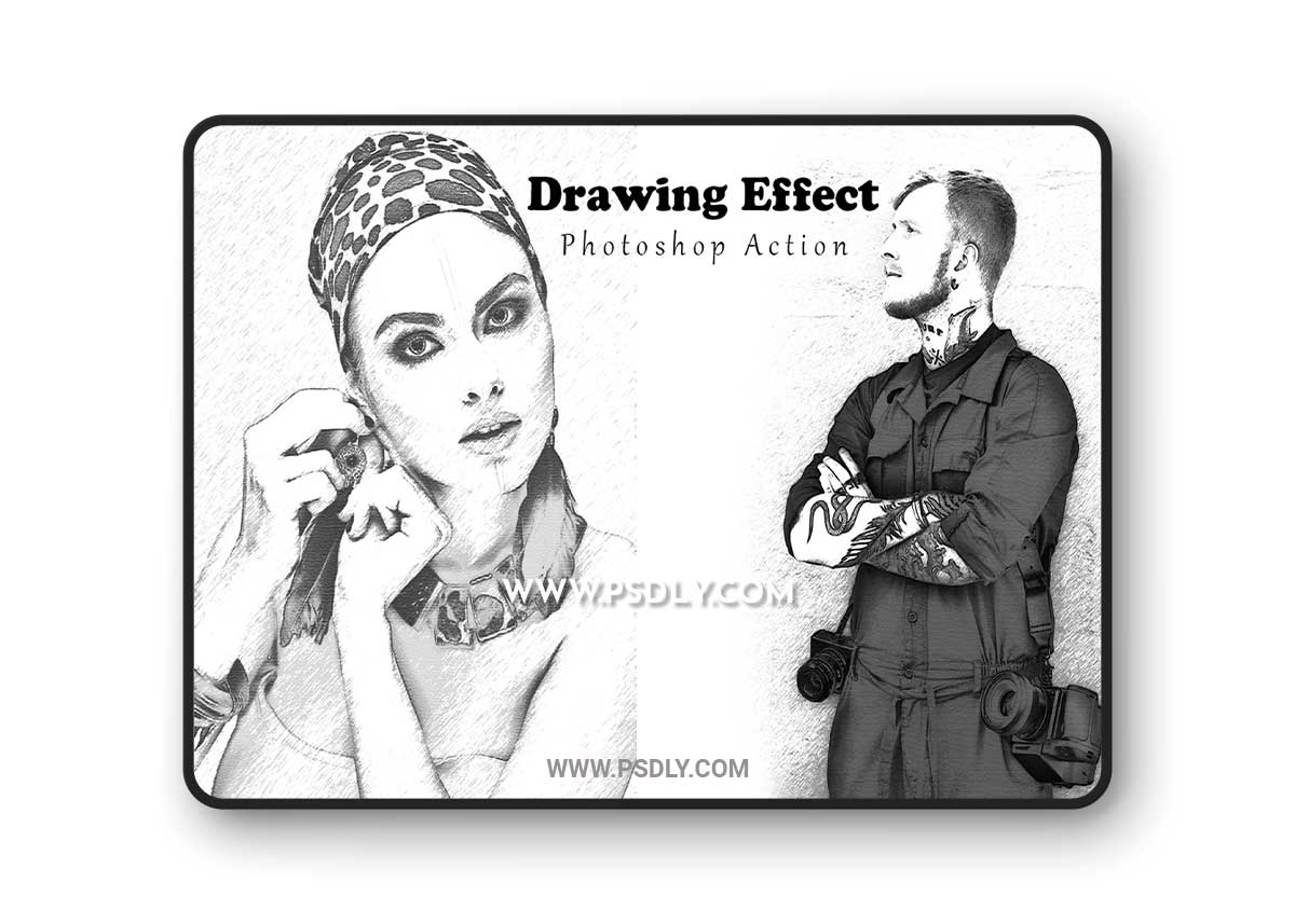 CreativeMarket - Drawing Effect Photoshop Action 7826167