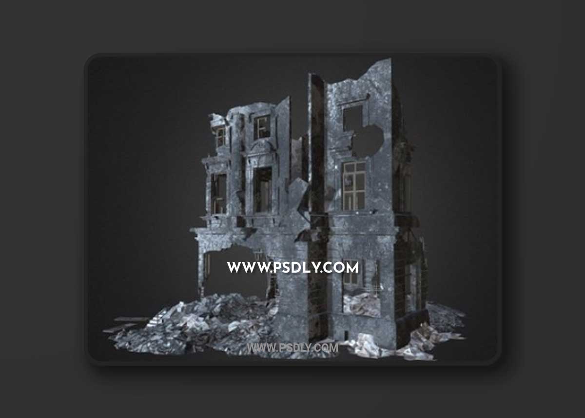 Destroyed building 3D Model