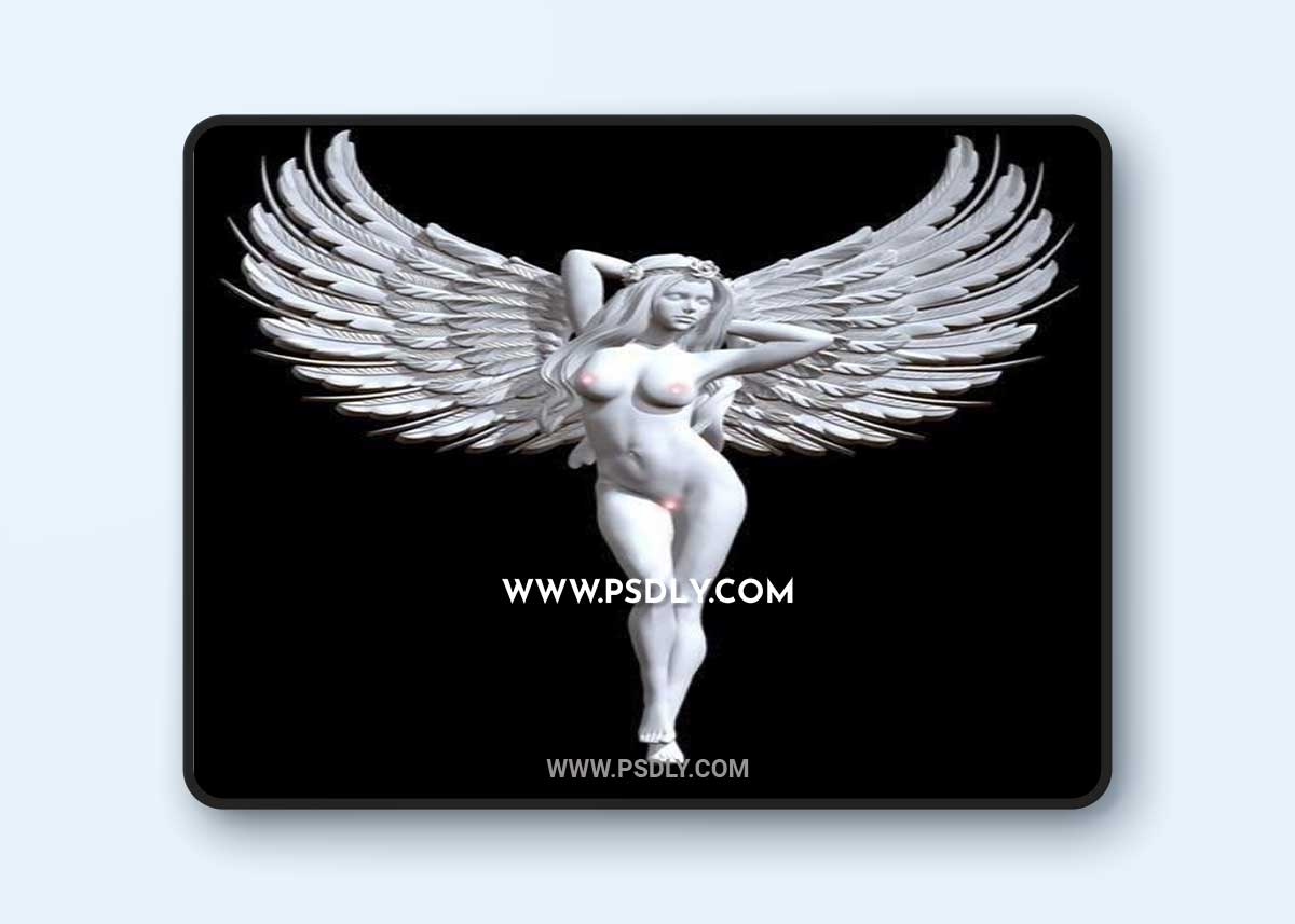 Girl Naked and Dark Angle 3D Print