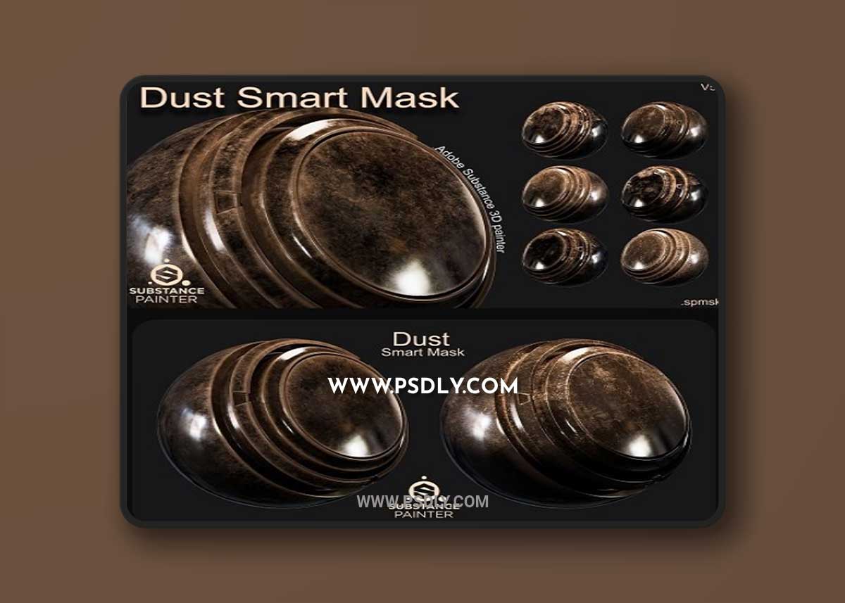 High Detail Practical Dust Smart Mask - Adobe Substance 3d Painter .Spmsk _VOL5