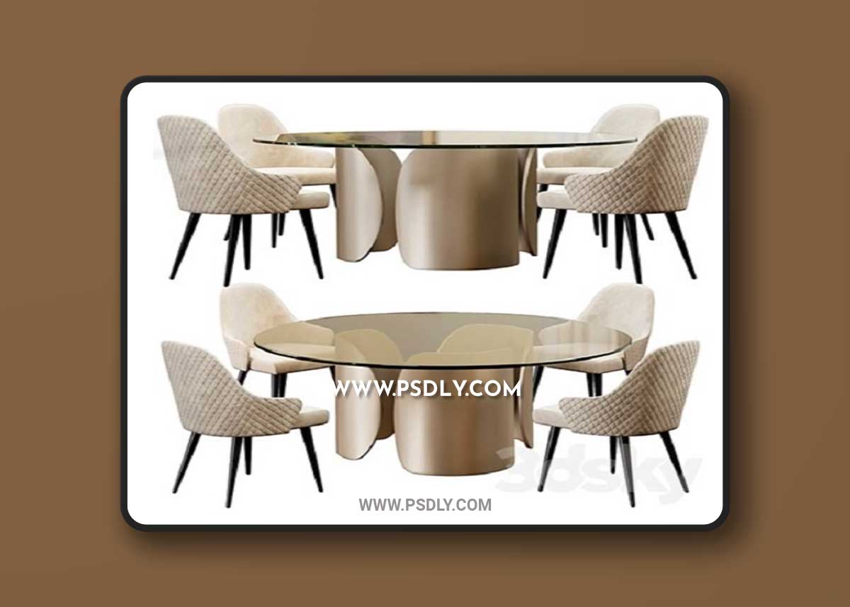 Ludwig chair and table Petalo 72 round by Reflex