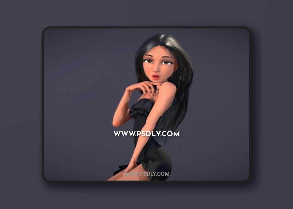 Ming-Mei Rigged Woman Character 3D Model