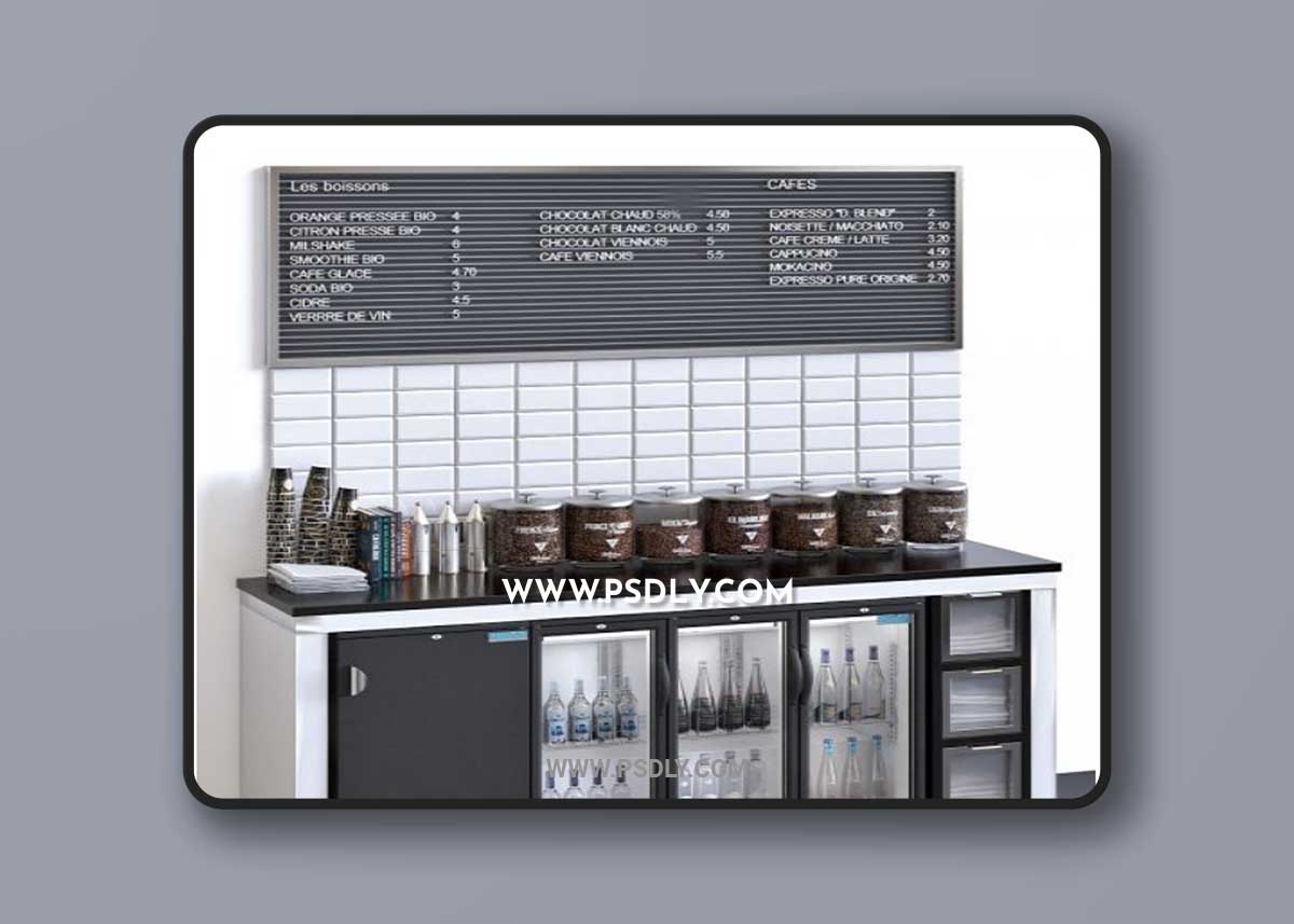 POLAR Back Bar Cooler GH132 and GL104 3D Model