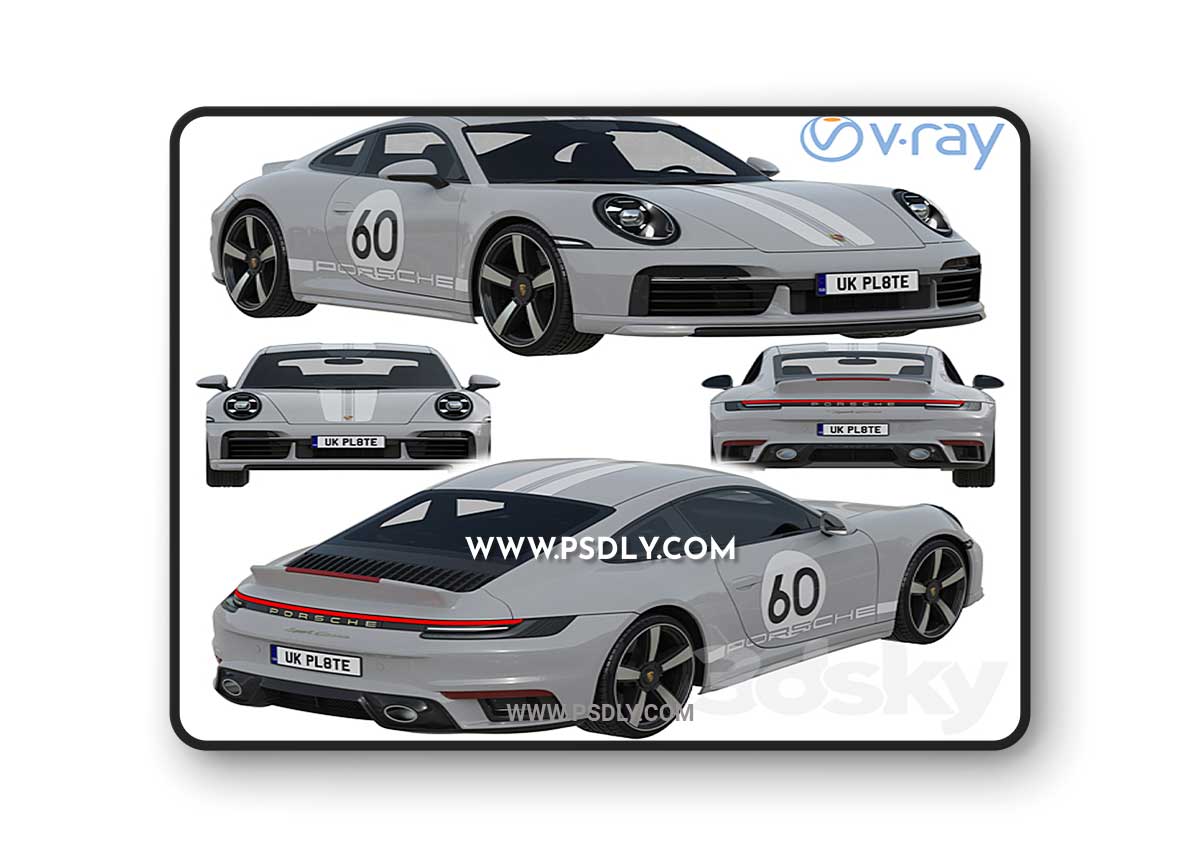 Porsche 911 Sport Classic 2023 3D Model