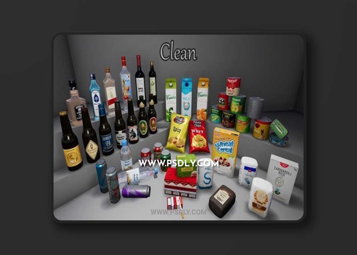 Unreal Engine - Supermarket Product - Food and Drinks - Part 1