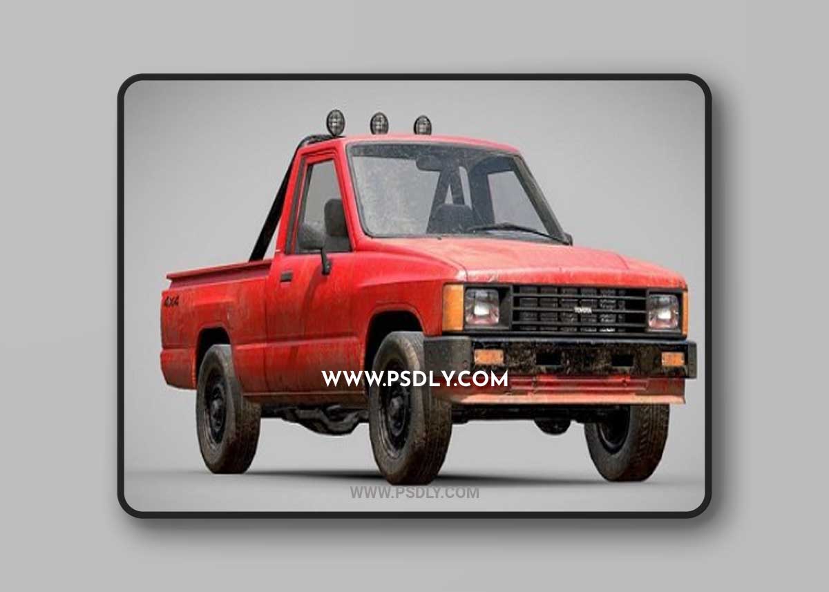 Toyota Pickup Hillux 1983 3D Model