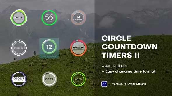 Videohive Circle Countdown Timers II 39520463