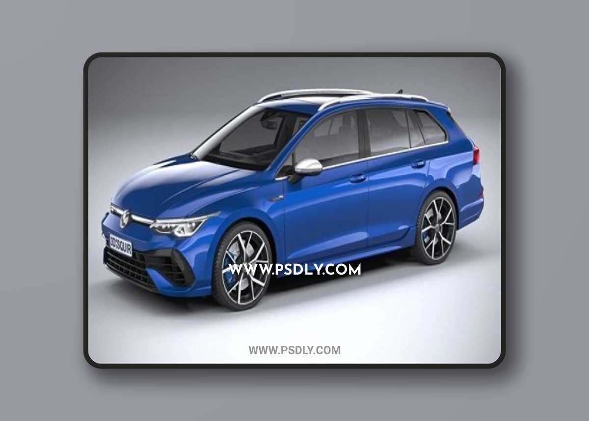 Volkswagen Golf R Estate 2022 3D Model