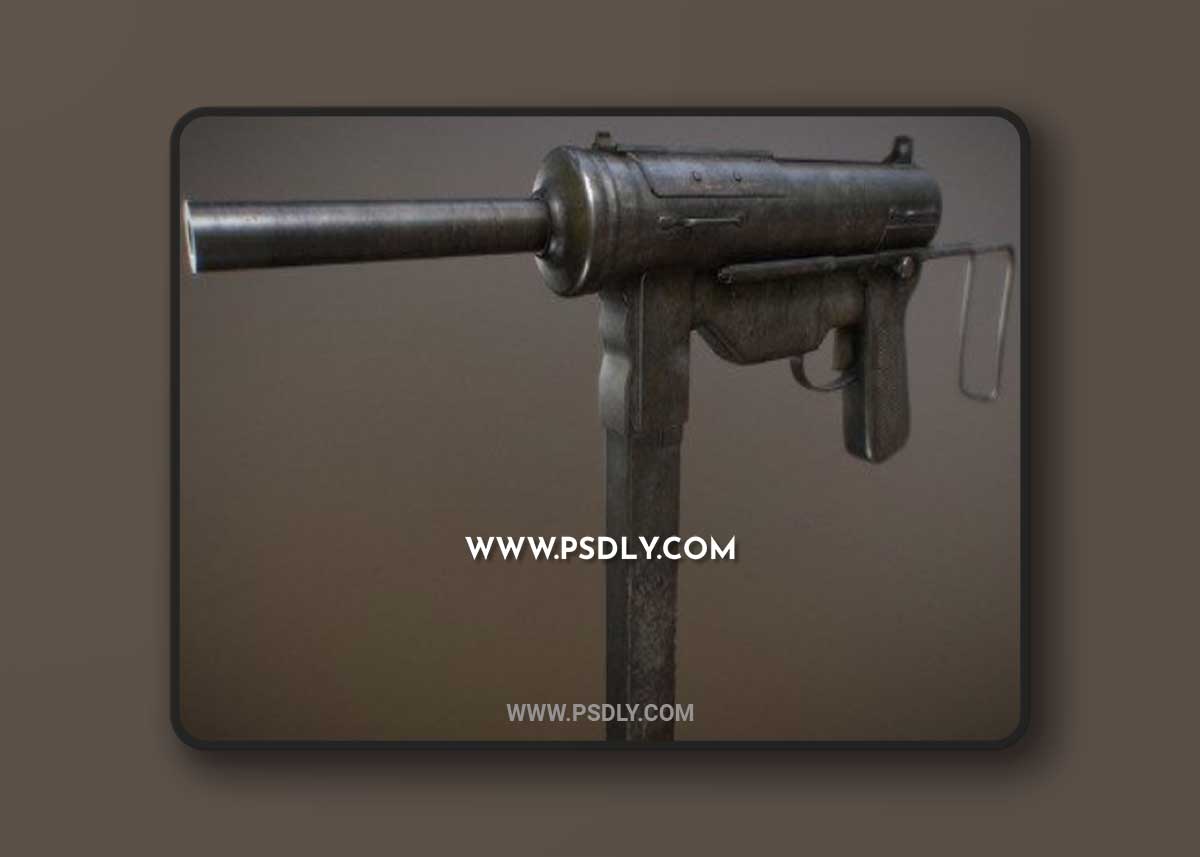 WW2 Grease Gun 3D Model