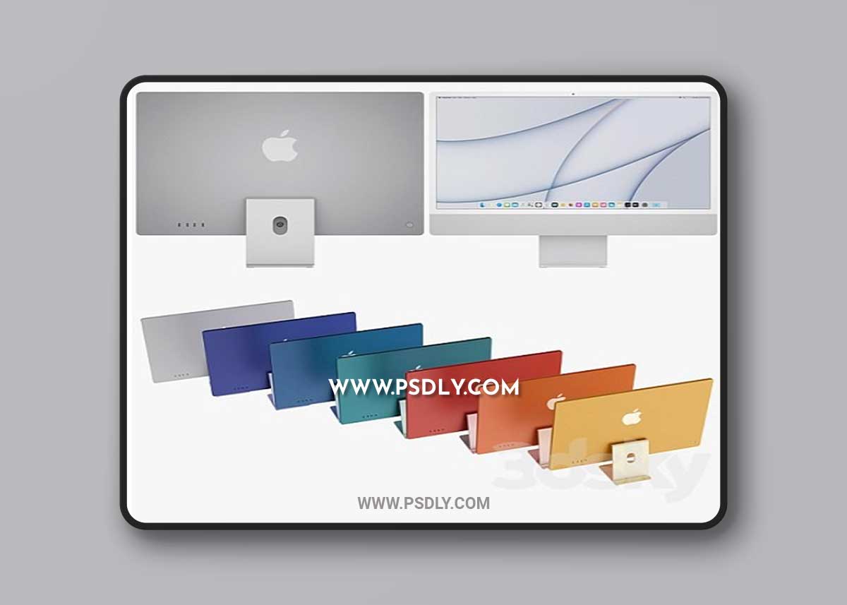Apple iMac 24-inch all colors 2021 3D Model