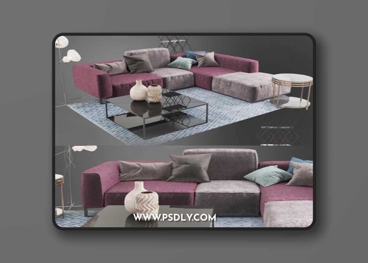 Arketipo Inkas sofa 3D Model