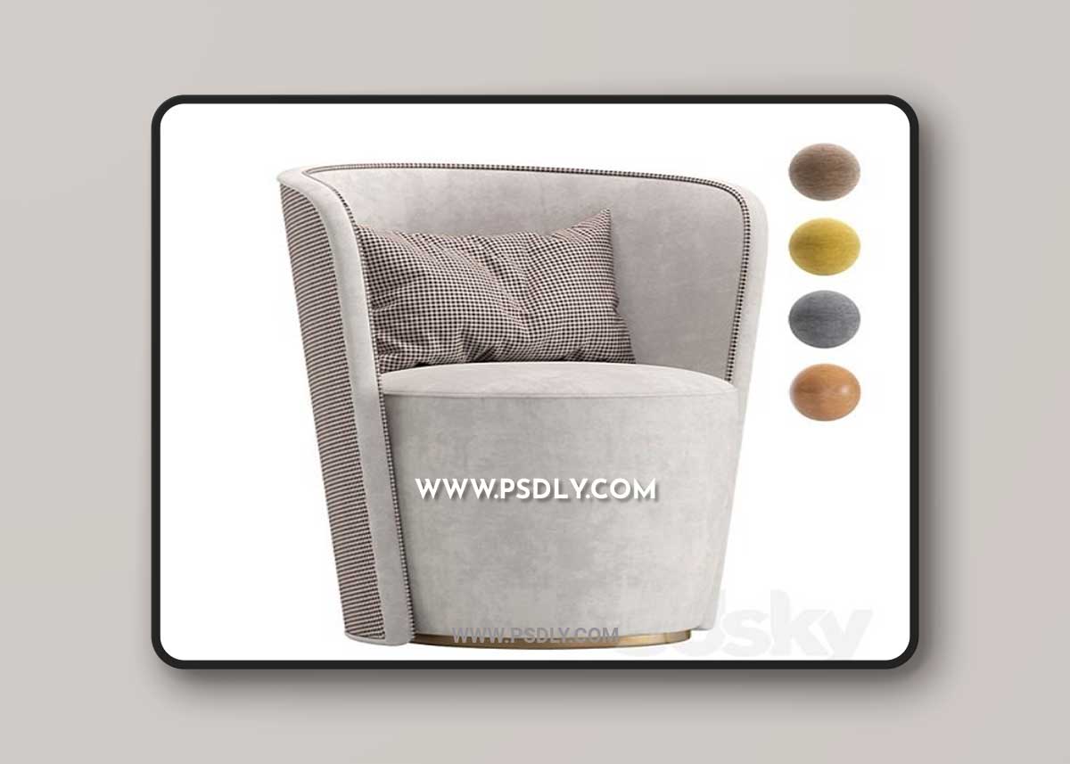 Armchair MANRO Cazarina Interiors Velvet and Leather/Кресло МАНРО