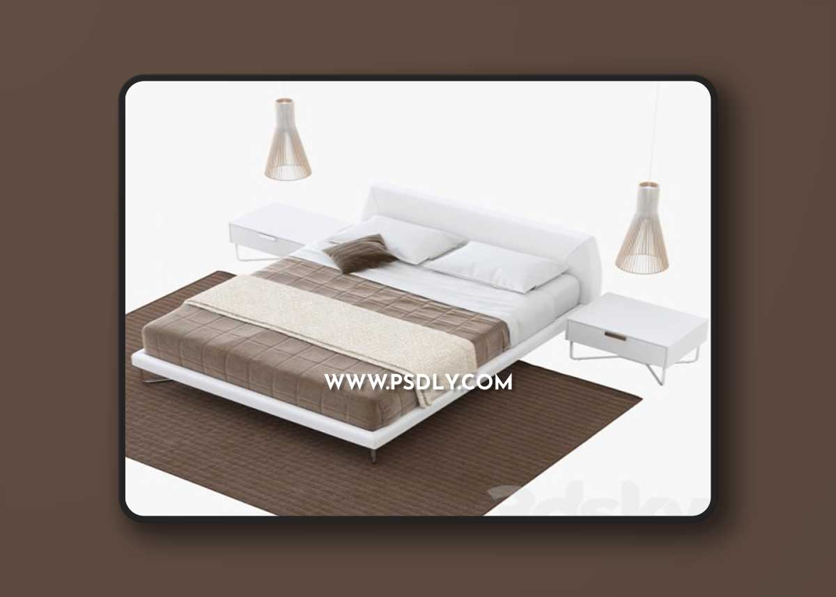 Bed Novamobili Chocolate 3D Model