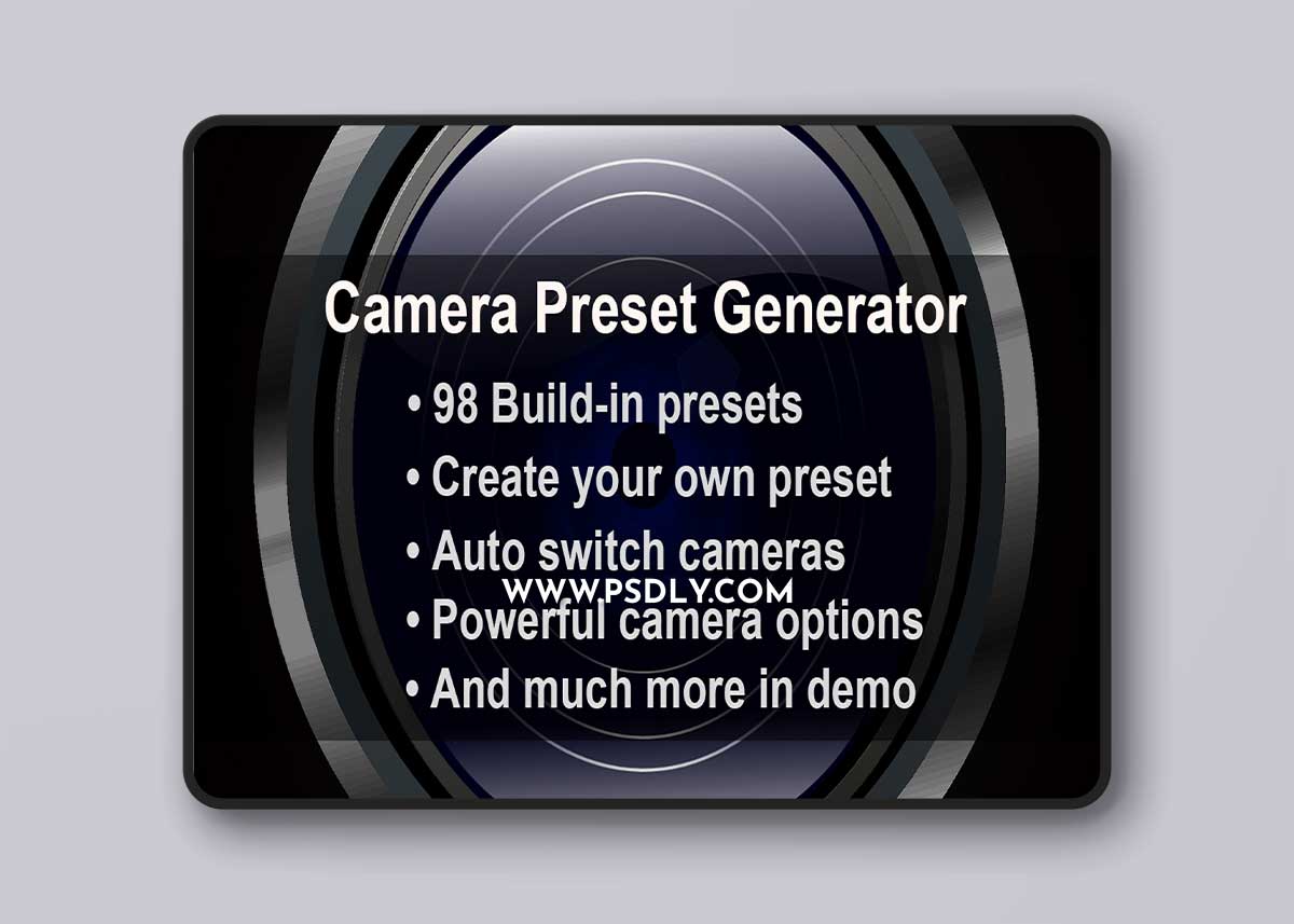 [Blender] Camera Preset Generator 1.1.0 3D Model