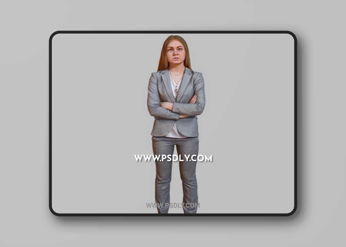Business Woman Listening 3D Model