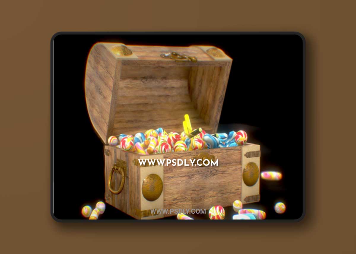 Candy chest small 3D Model