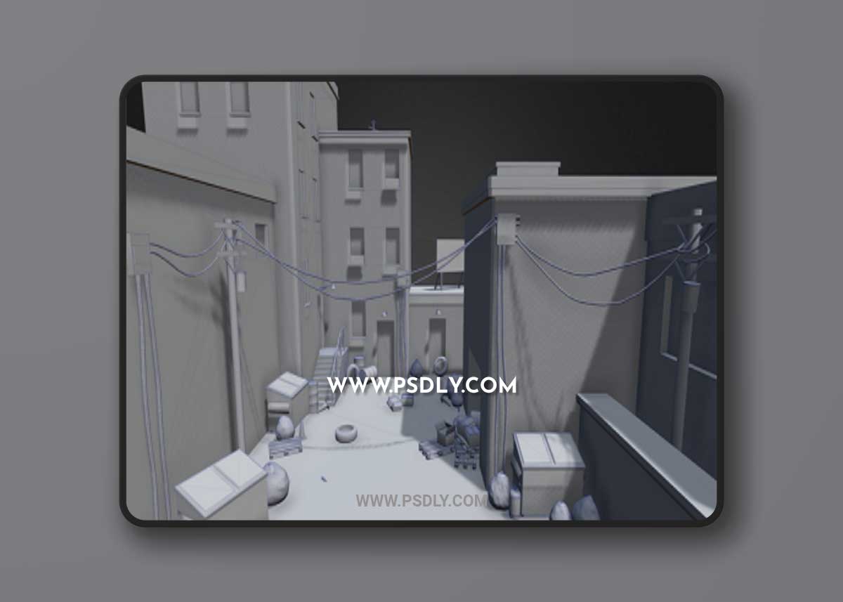 City-Backstreet-Alley-[Work-In-Progress]-3D-Model