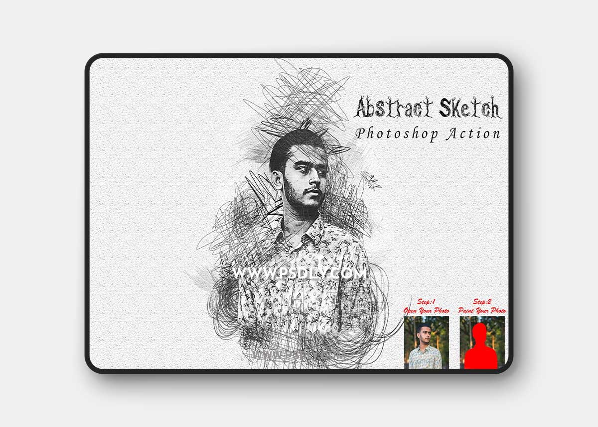CreativeMarket - Abstract Sketch Photoshop Action 10230199