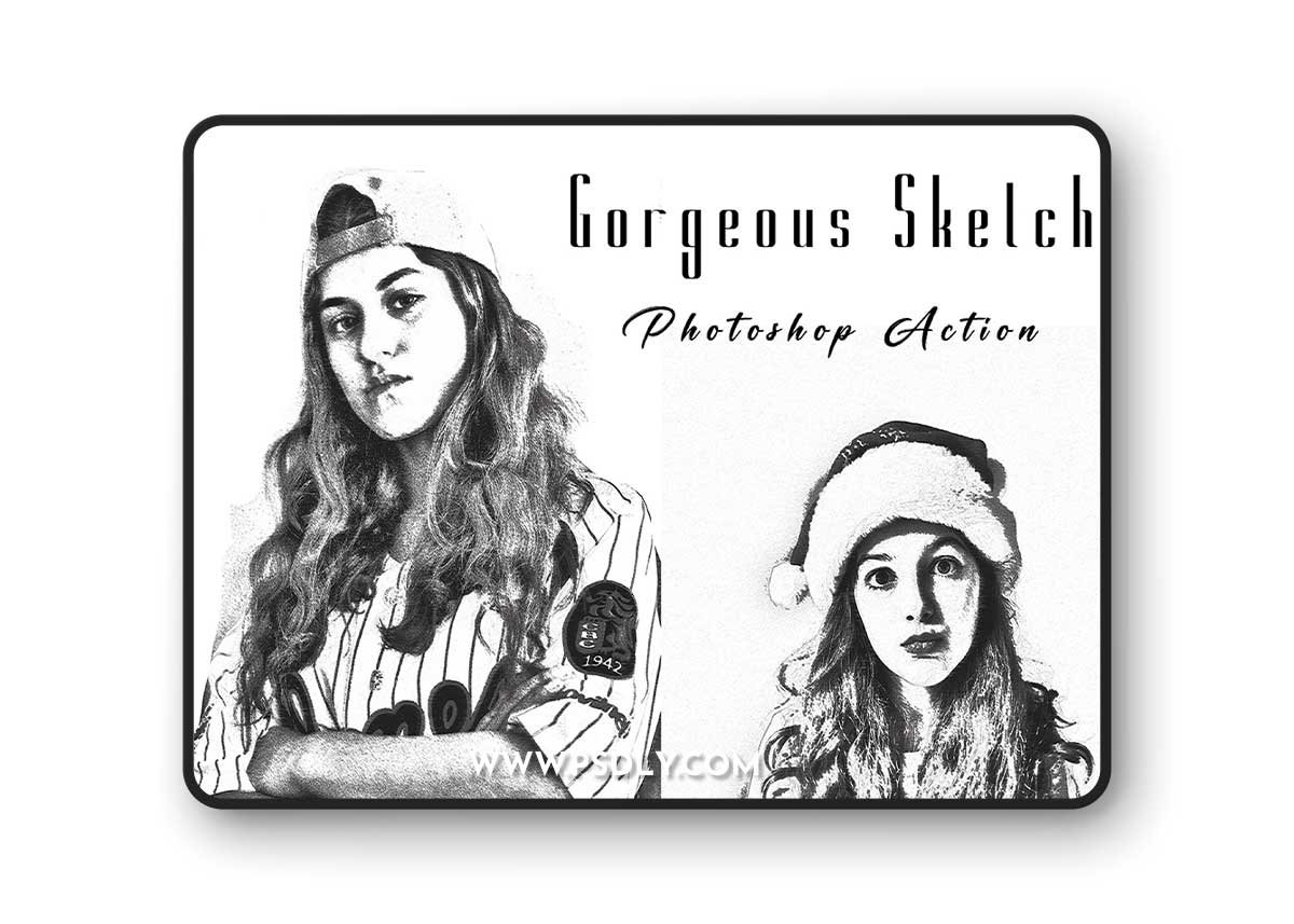 CreativeMarket - Gorgeous Sketch Photoshop Action 10316845