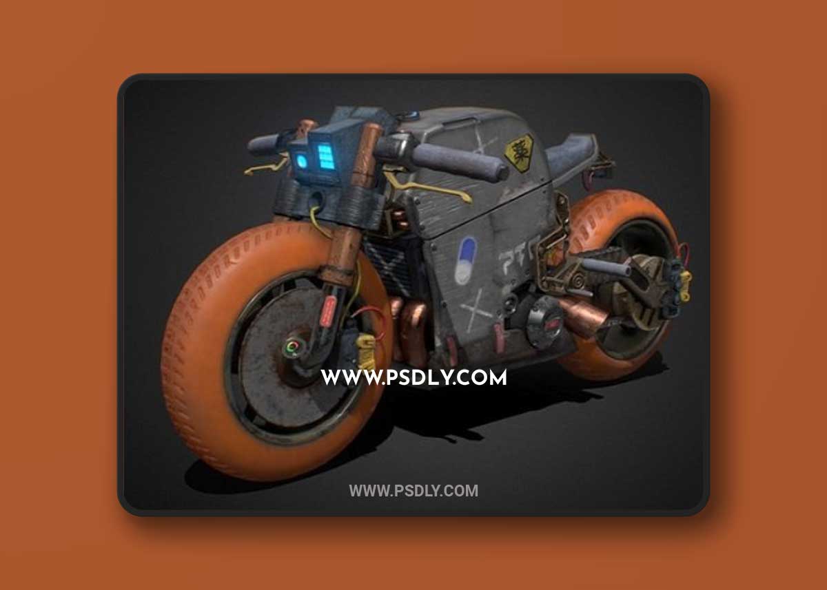 CyberPunk Motorcycle 3D Model
