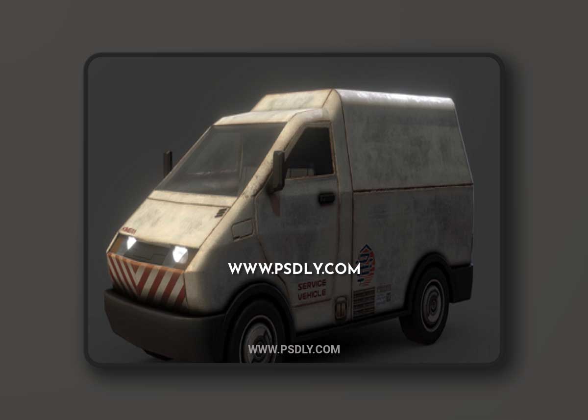 Cyberpunk Electric Van 3D Model