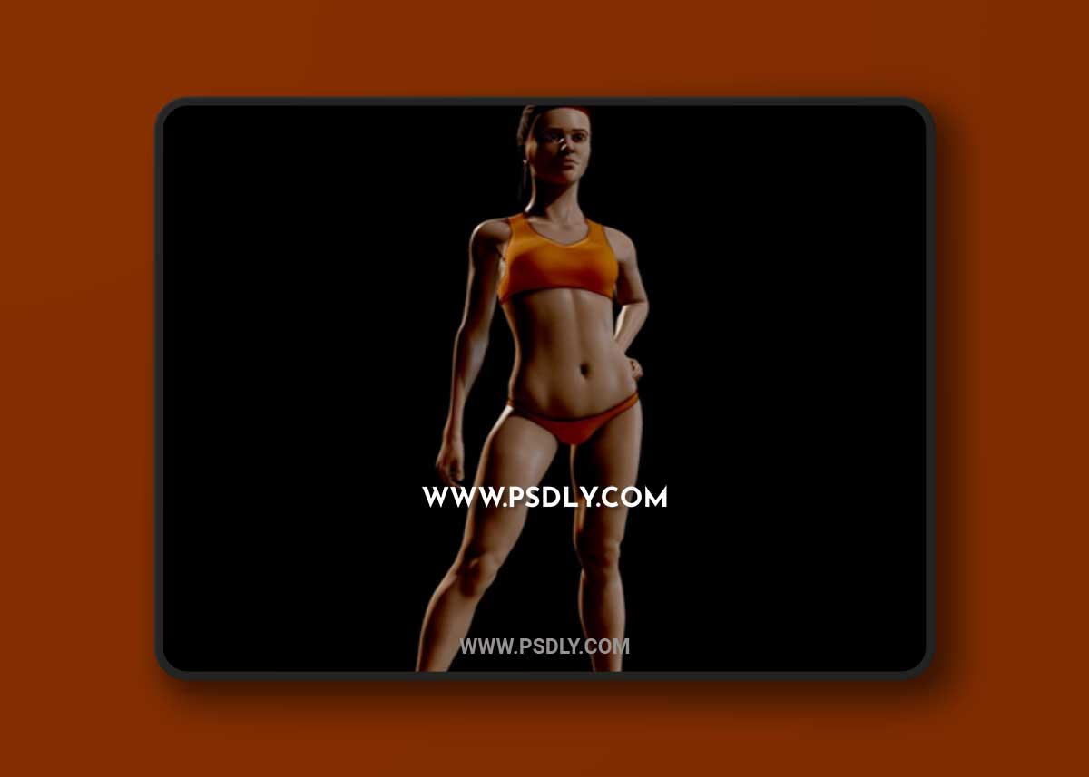 Female Basemesh (Censored) 3D Model