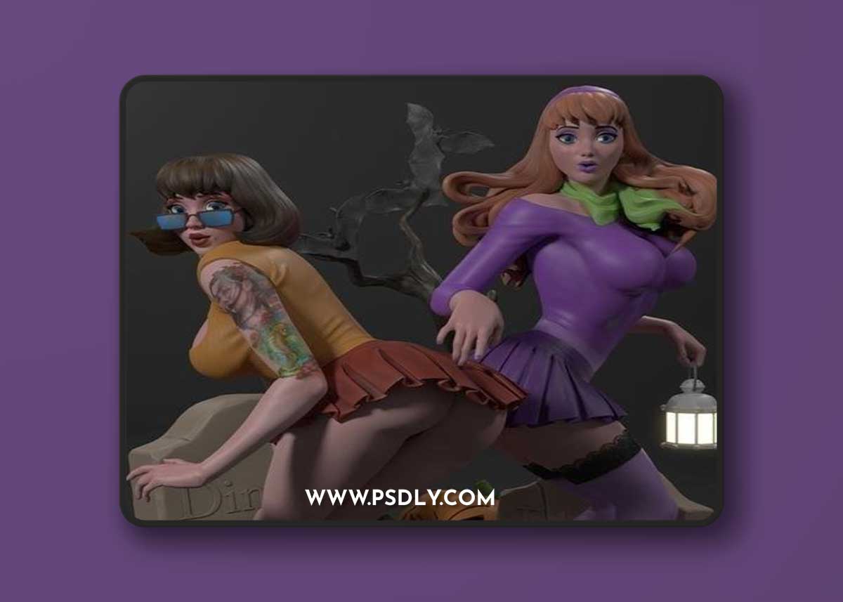 Graveyard Daphne and Velma 3D Print