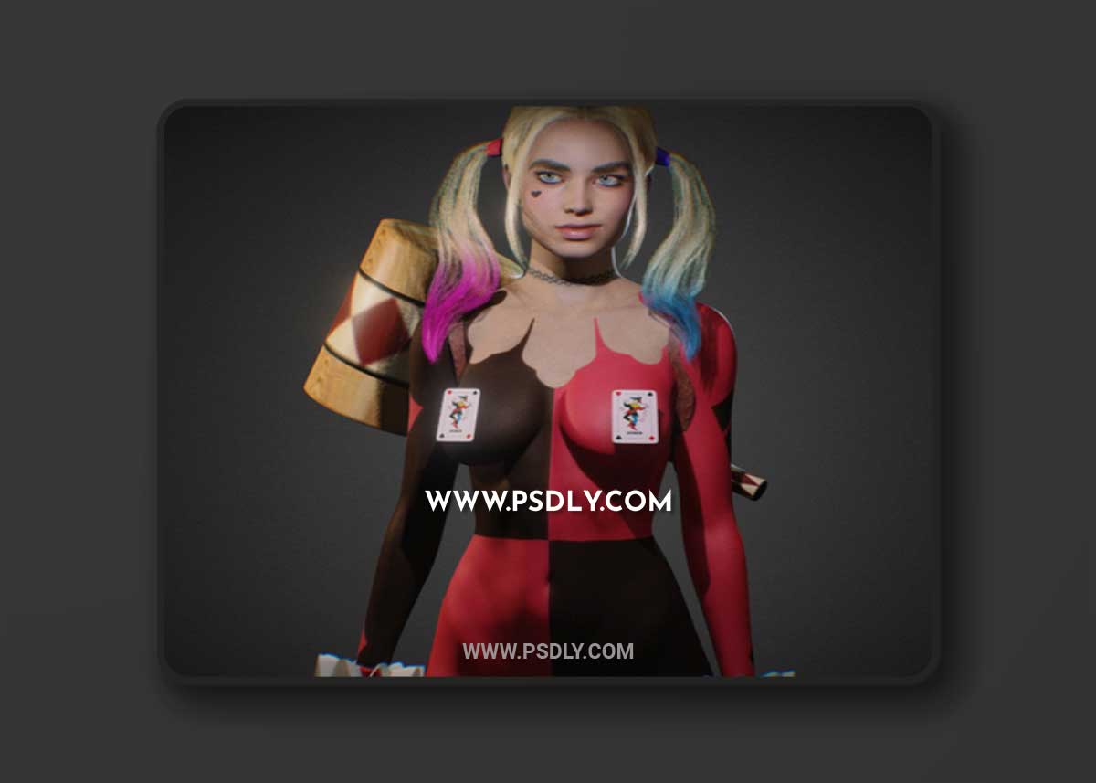 Harley Quinn Cosplay 3D Model