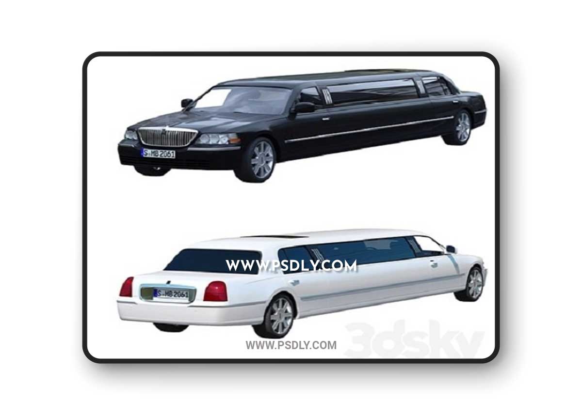 Lincoln Town Car limousine 3D Model
