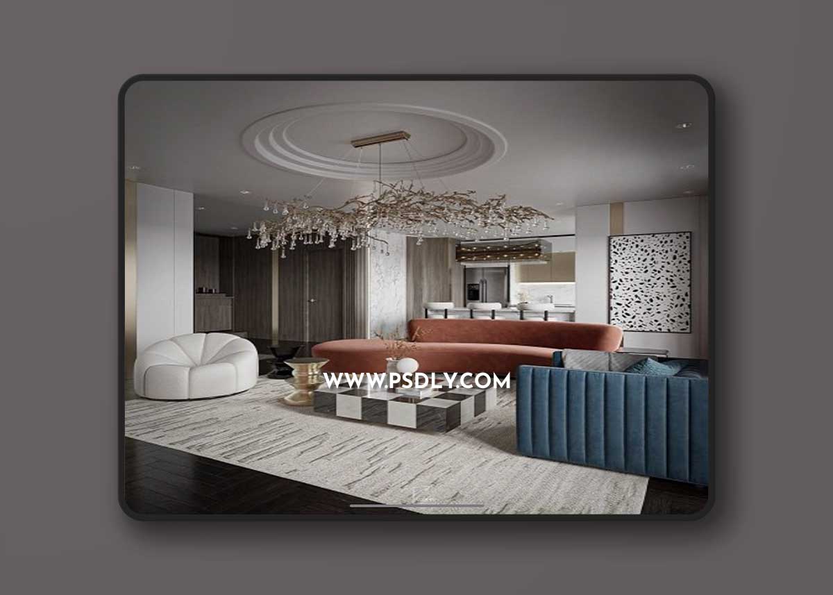 Living Room Interior By Trung Tuan 3D Model
