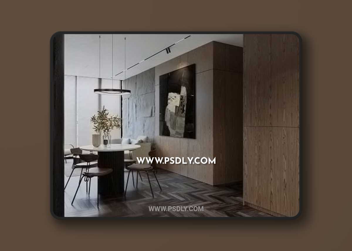 Living Room – Kitchen Interior By Hoang Hai Anh 3D Model