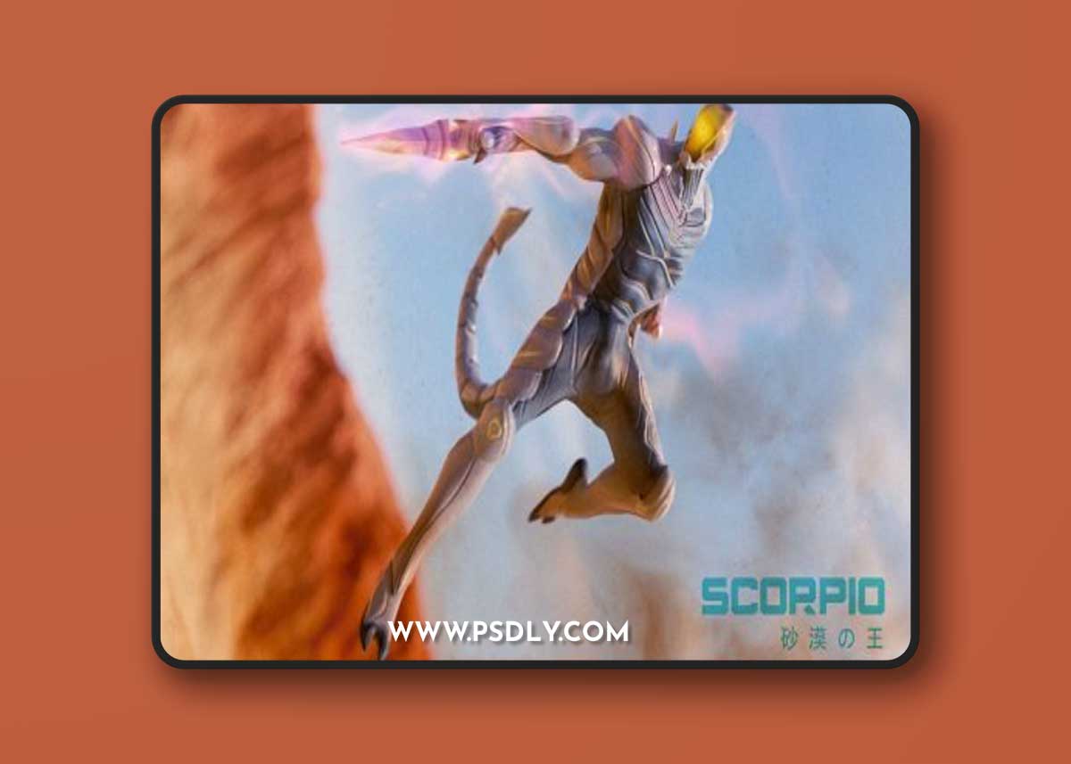 Low Poly - Cyborg Zodiac Theme - Scorpio Low-poly 3D model