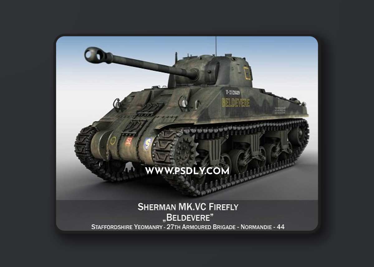 M4 Sherman MK VC Firefly - Beldevere 3D model