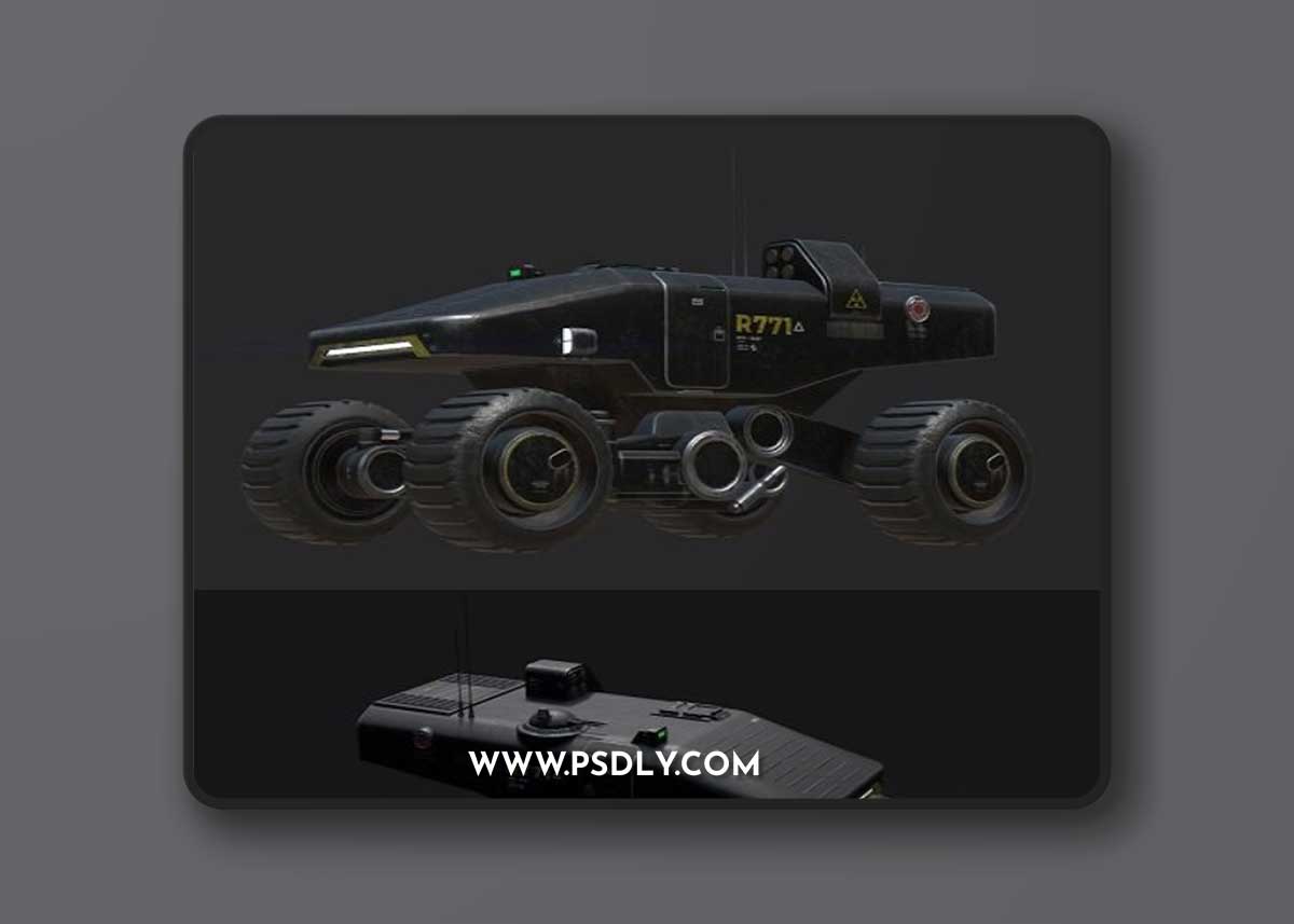 Mars Rover Black Transporter 3D model